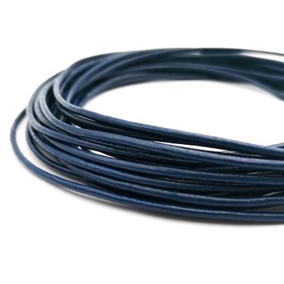 China Jewelry Making or Decorating 2.0mm Round Jewelry Making Leather Cord Leather Bracelet Genuine Cowhide Made Bracelet Necklace Making Navy Blue for sale