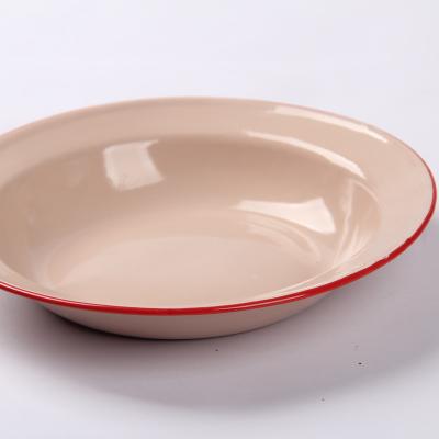 China Good Quality Viable Color Glaze Pink Soup Dishes for sale