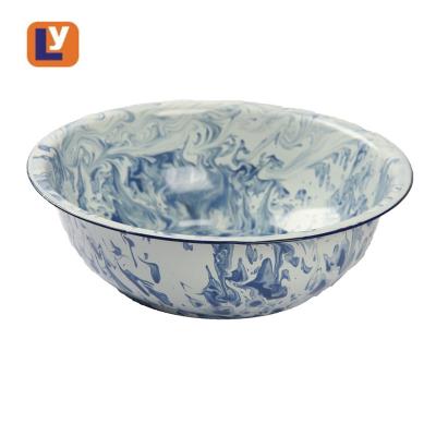 China Viable 30-40cm Ice Flower Enamel Wash Basin for sale