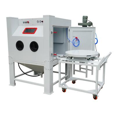 China Metal Surface Cleaning Cabinet of COLO Turntable Wet Sandblasting Equipment for sale