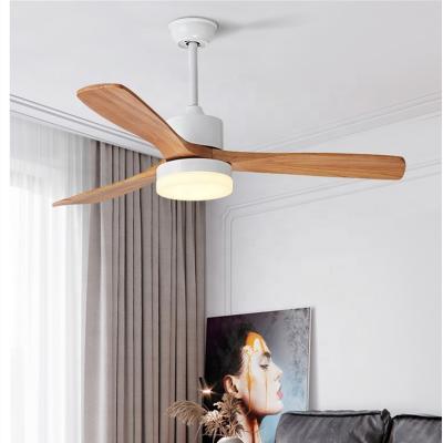 China ABS+Copper+Iron+Solid wood+Glass solid wood ceiling fan remote control indoor led decorative ceiling light with fan for sale