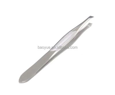 China High Quality Slanted Stainless Steel Eyebrow Tweezers for sale