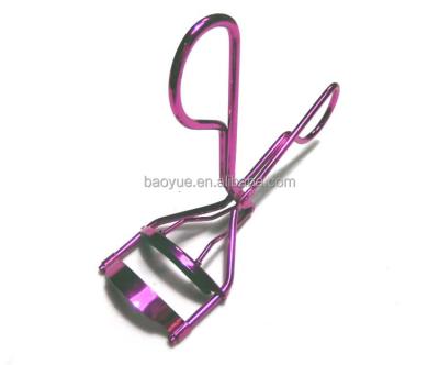 China Popular Electropherosis Rose Color Handle Carbon Steel Eyelash Curler for sale