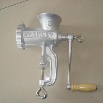 China 8# Manual Meat Grinder , Silver Painted Meat Grinder Meat Cheaper Price 5000 for sale