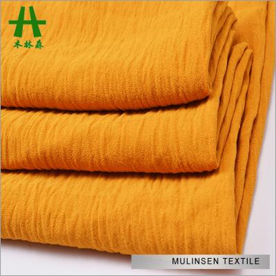 China Any Processing As Your Request Mulinsen Textile Woven Crush Single Dyed CEY Polyester Fabric for sale