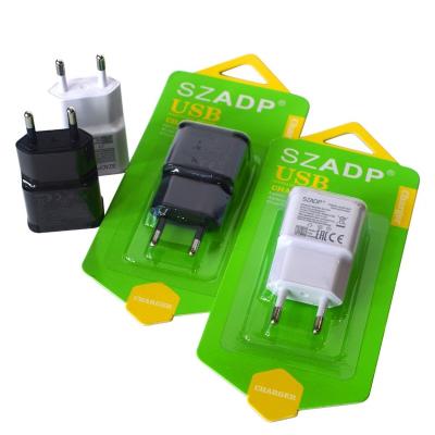 China Wholesale Mobile Phone SZADP 5V 2A USB EU Plug Adapter Wall Mobile Phone Quick Fast Charger for sale