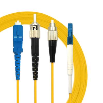 China FTTH FTTB FTTX network FC/SC/LC/ST/MTRJ/MU/DIN/D4/E2000 fiber optic patch cord with all types of connectors for sale