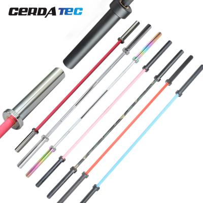 China Caramic barbell bar factory supplier factory supplier ceramic weightlifting steel barbells for sale