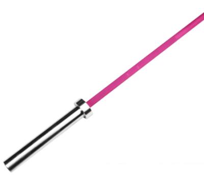 China 20 Kg Women Barbell Barbell Barbell Bar Ceramic Coated Pink Grip Durable Anti-Slip Healthy Weightlifting With 2