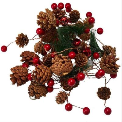 China 2021 Led Light Garden Hanging Christmas Tree Pine Cone Light String For Christmas Decoration for sale