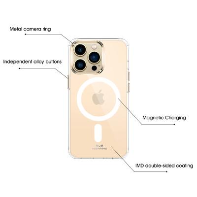 China Hot Selling Keepphone Case Shockproof Clear Phone Case Wireless Drop Charging Pad For Iphone 13 Series Silicone Magnetic Phone Case for sale