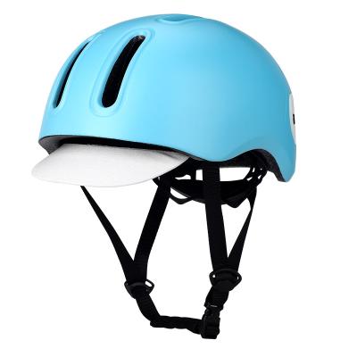 China Manufacturer Hot Sale Adults Cycling Helmet Blue Bicycle Helmet Detachable Hat Sun Cycling Helmet With Detachable Sun Cap for sale