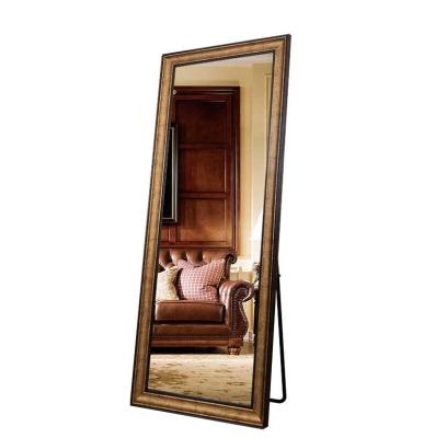 China Minimalist Custom Living Room European Style Antique PS Framed Floor Standing Full Length Vintage Mirror for sale