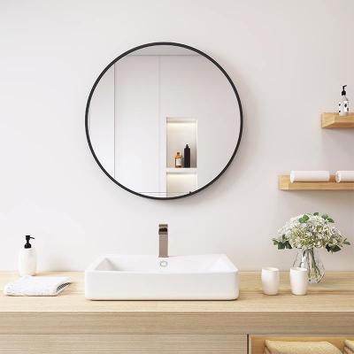 China Wholesale Mirror Wall Magnifying Round Bathroom Mirror With Metal Frame 50cm 60cm 80cm 100cm 120cm for sale