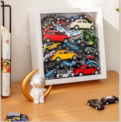 China DIY box frame wooden three-dimensional car photo cavity display frame toy storage box photo model wholesale box frame for sale