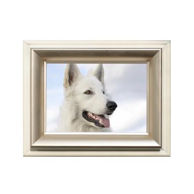 China Environment Friendly Customizable Wall Hanging 4x6 8x10 6x8 A4 Size White and Silver Color Frame Wooden Photo Frames for sale