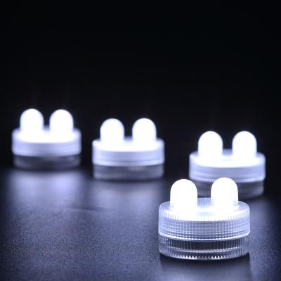 China Waterproof Underwater Holiday Lighting Mini Led Party Tea Lights Waterproof Submersible for Crafts, Ice Bucket, Decorative Christmas Artificial Flowers for sale