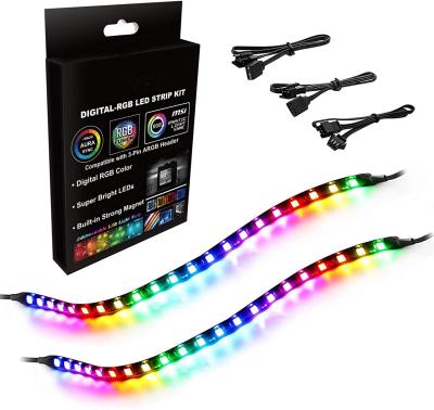 China Magnetic LANDSCAPE PC Case DIY Lighting 5V 3pin ARGB Headers RGB LED Strip Lights for sale