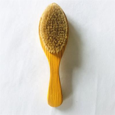 China Wholesale Eco-Friendly Natural Cushion Wave Hair Brush Wooden Logo Boar Hair Brush Private Brush for sale