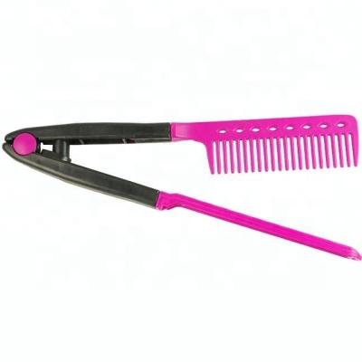 China Wholesale Best Household V Shape Hair Straightener Styling Folding Comb for sale