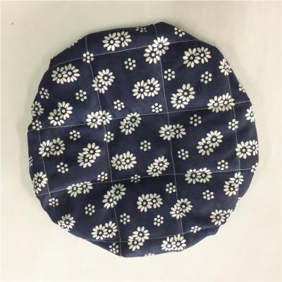 China Home/Salon/Hotel/Oilseed Flax Custom Microwavable Thermal Heating Travel Pattern Hair Plastic Hat for sale