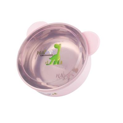 China Sustainable Kids Thermal Insulation Kids Food Cartoon Stainless Steel Child Bowl for sale