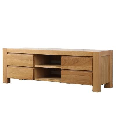 China Nordic Convertible Log Color Oak TV Cabinet Modern Simple Solid Wood Style for sale