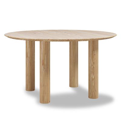 China Custom Nordic Minimalist Oak Home Round Solid Wood Dining Table Log Dining Room for sale