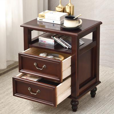 China Modern Convertible American Style Bedside Table Solid Wood Bedroom Free Installation for sale