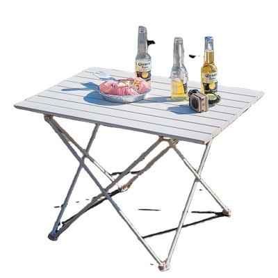 China Modern Outdoor Folding Portable Aluminum Alloy Picnic Folding Egg Roll Table for sale