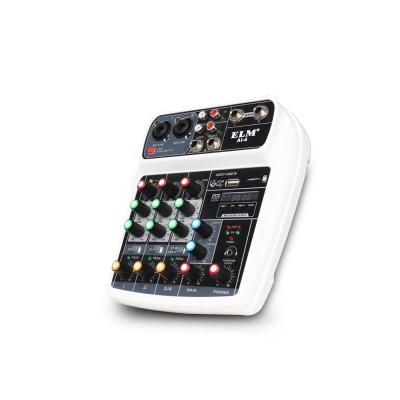 China Hot Sale 4 Channel Mini Audio Mixer Clear Sound Factory USB Mixer Audio Interface Recording Sound Console For PC for sale