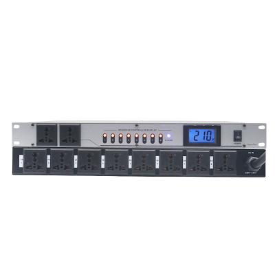 China Professional 10000W Stage Equipment 8 Sound Outlets Pro Power Audio Karaoke Sequencers Sound Sequencer RS-218 for sale