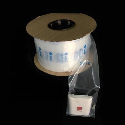 China Auto Factory Wholesale Moisture Proof Custom Pre Opened Poly Bags Clear One Side Roll One Side Transparent One Side White Pre Opened Bag Roll for sale