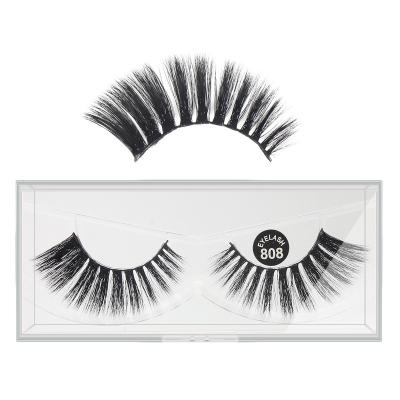 China 15-20 False Eyelashes 3D 5D 6D Wholesale Natural Silk Eyelash Strip Full Periods With Eyelash Box for sale