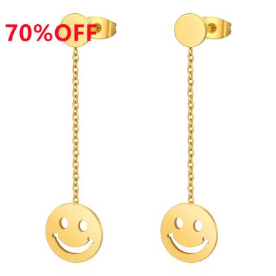 China 2021 Fashion Trend European Minimalist Stainless Steel 18k Gold Plated Earrings Women Jewelry for sale