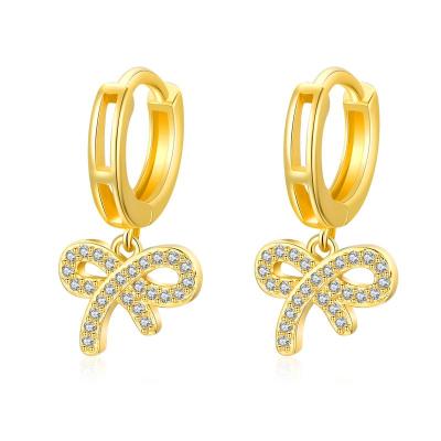 China Crystal Cz Cubic Zirconia Rainbow Zircon Rhinestone Huggie Circle Earrings Bohemia Flower Knot Drop Earrings for sale