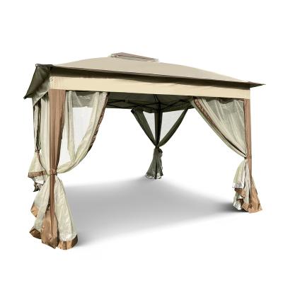 China US 11x 11Ft Modern Stock Outdoor Gazebo Canopy Tent With Removable Zipper Netting, Portable Pop Up Gazebo for sale