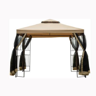 China Modern outdoor 10x10Ft patio gazebo flysheet with insect making garden gazebo tents for sale