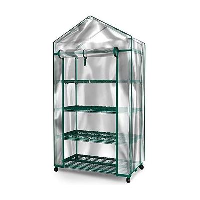 China Easily Assembled Mini Greenhouse 4-Tier Indoor Outdoor for Portable Garden and Backyard Plant Greenhouse for sale