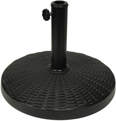 China Modern Market Outdoor Ratten Same Sun Stable Patio Round Resin Umbrella Base Base for sale