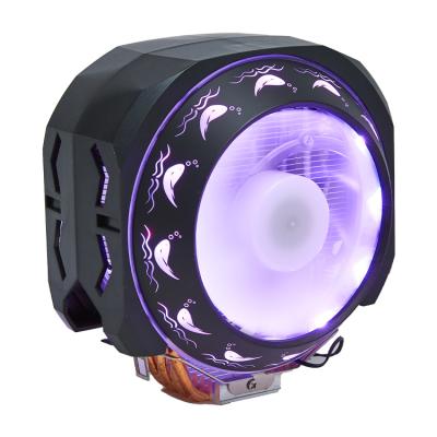 China Computer Case 4 Copper Heat Pipes RGB CPU Fans RGB Led Lights CPU Heatsink 100mm RGB CPU Cooler For Computer PC for sale