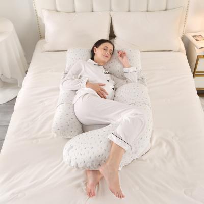 China Non-Toxic Manufacture Wholesale Soft G Shaped Full Body Sleeping Pregnancy Body Pillow Pregnancy Pillow Case with Detachable Velvet Space for sale