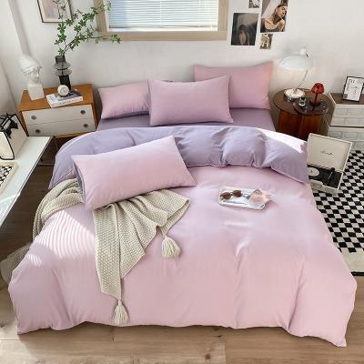 China Nondisposable bedsheets sets fitted sheet pillow cover bed cover duvet cover Microfiber  luxury bedding sets sheet sets bedding wholesale for sale