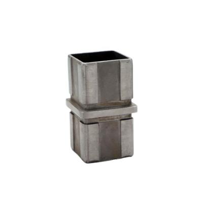 China High Quality Hotel Railing Fencing Stainless Steel Pipe Fittings Square Tube 180 Degree Connector for sale