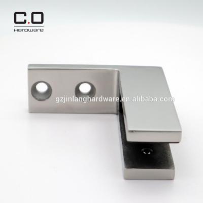 China Traditional Stainless Steel Corner 90 Degree Clip Clamp Glass Wall To Glass for sale