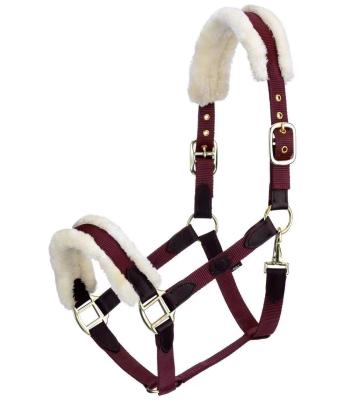 China Good Quality Faux Wool Horse Equestrian Halter Bridle Equestrian Packing Horse Products Custom Sizes for sale