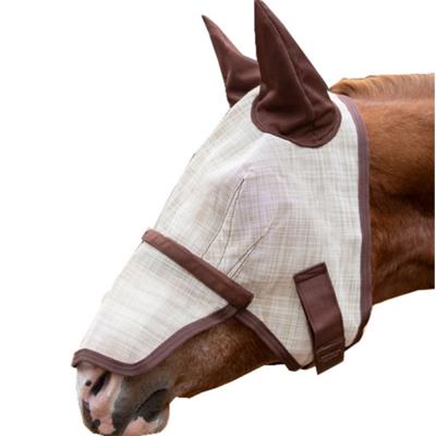 China Breathable horse mesh fly veil with ears covers custom sizes for sale