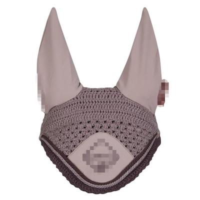 China Knitting Good Quality UV Ear Hood Protection Horse Head Fly Veil for sale