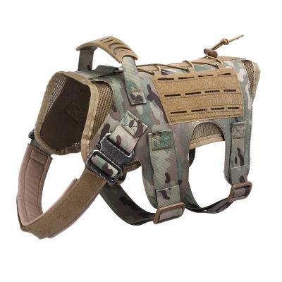 China Custom Outdoor Military Tactical 1000D Dog Harness Safety Vest for sale