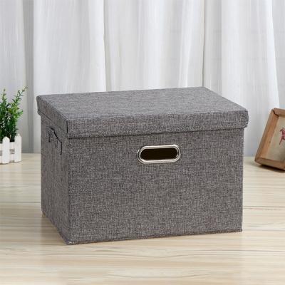 China Fabric Organizer Storage Box Foldable Non Woven Large Folding Storage Bin for sale